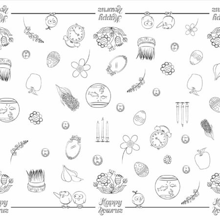 Nowruz decoration, coloring table cloth 85x120cm